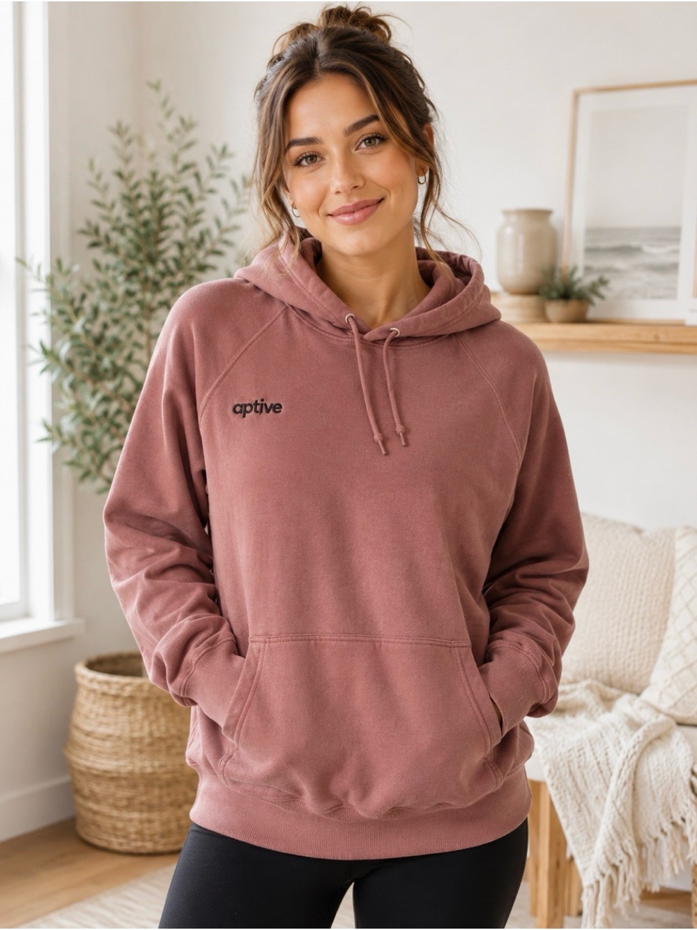 Women's Pink Pullover Hoodie